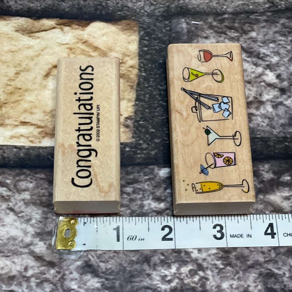 Vintage Stampin Up Fun Filled Wood Mount Rubber Stamps Mixed Theme Dog Thank You - Picture 8 of 10
